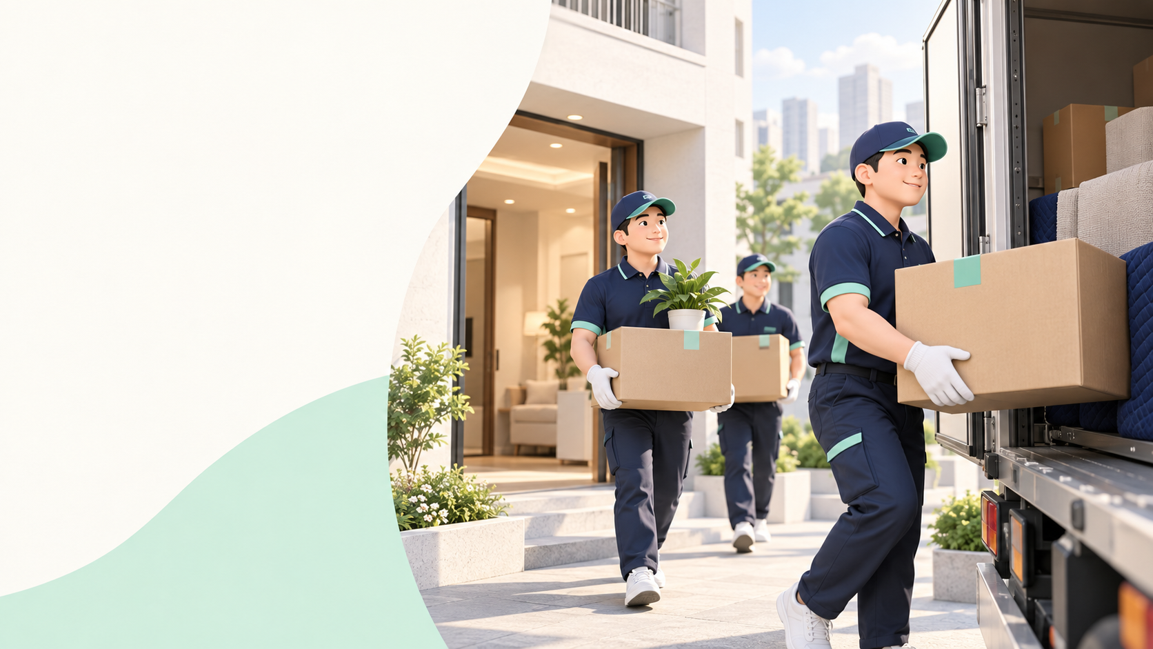 전문 이사팀 일러스트